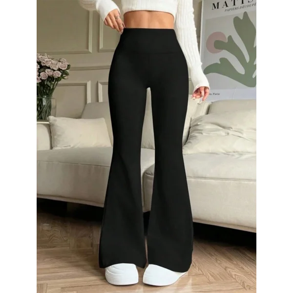 Kadın Yüksek Bel Ispanyol Paçalı Pantolon Tayt