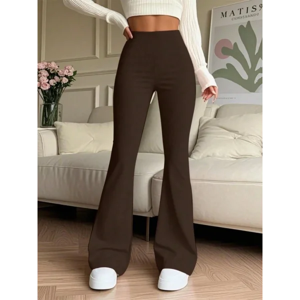 Kadın Yüksek Bel Ispanyol Paçalı Pantolon Tayt