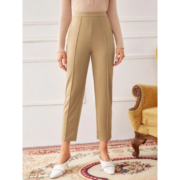Kadın Yüksek Bel Ithal Krep Pantolon