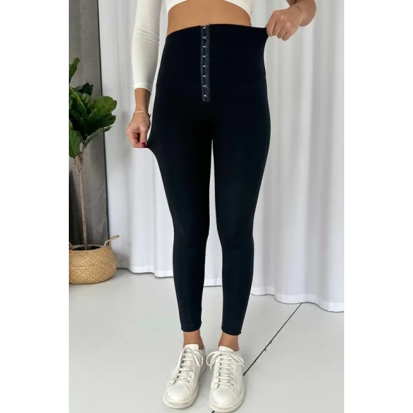 Kadın Yüksek Bel Korse Ve Kopça Detay çelik Toparlayıcı Tayt