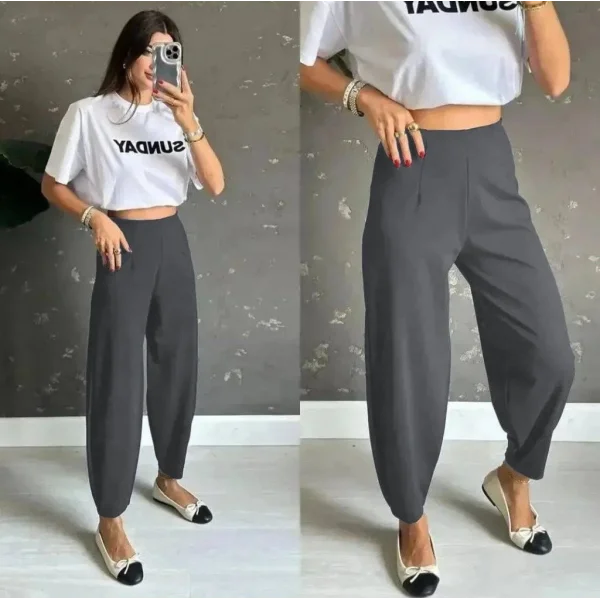 Kadın Yüksek Bel Krep Pantolon