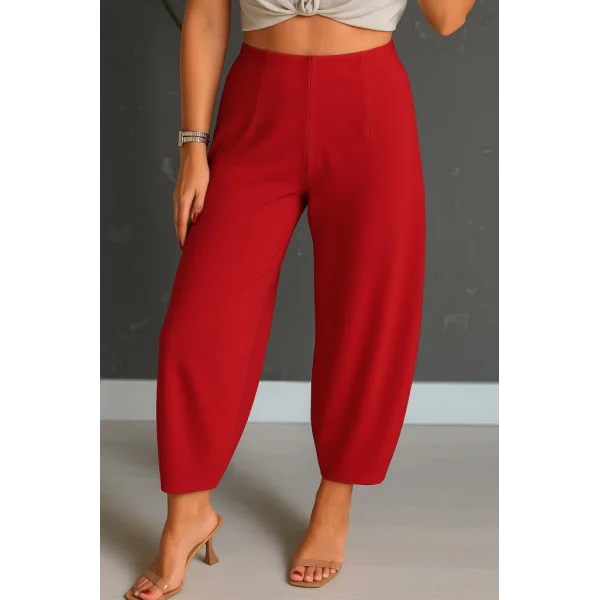 Kadın Yüksek Bel Krep Pantolon