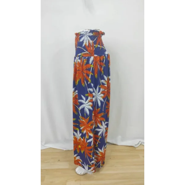 Kadın Yüksek Bel Lastikli Desenli Süprem Pantolon