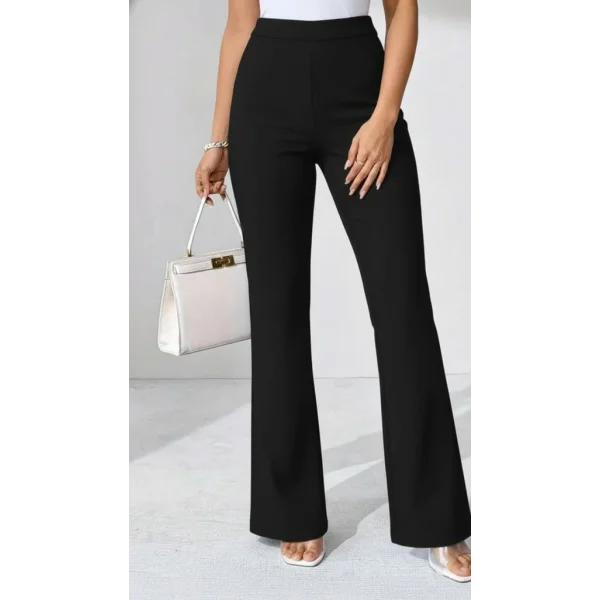 Kadın Yüksek Bel Paçaya Doğru Geniş Dalgıç Pantolon