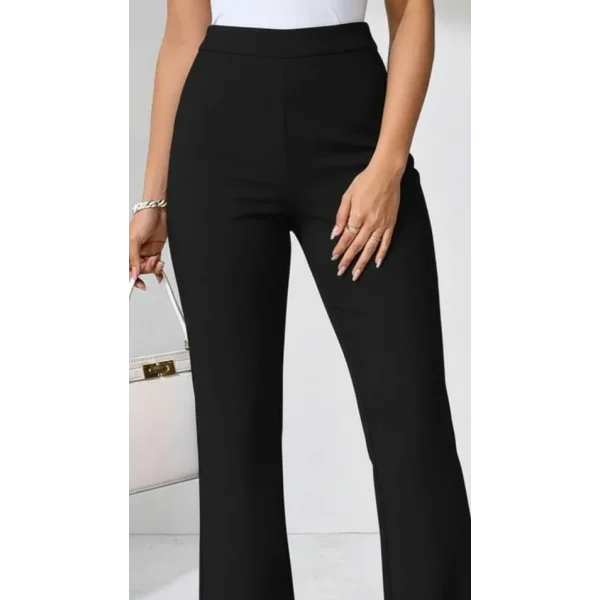 Kadın Yüksek Bel Paçaya Doğru Geniş Dalgıç Pantolon