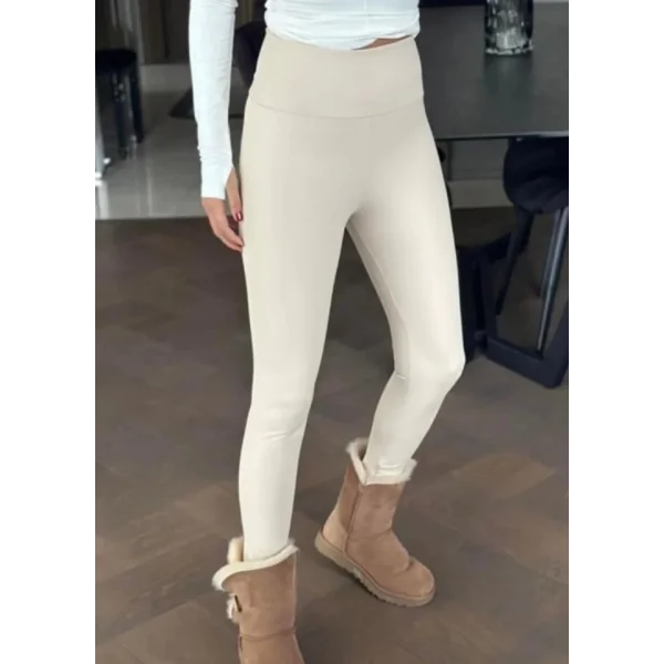 Kadın Yüksek Bel şardonlu Full ikralı at Deri Tayt