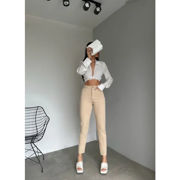 Kadın Yüksek Bel Skny Jeans Pantolon