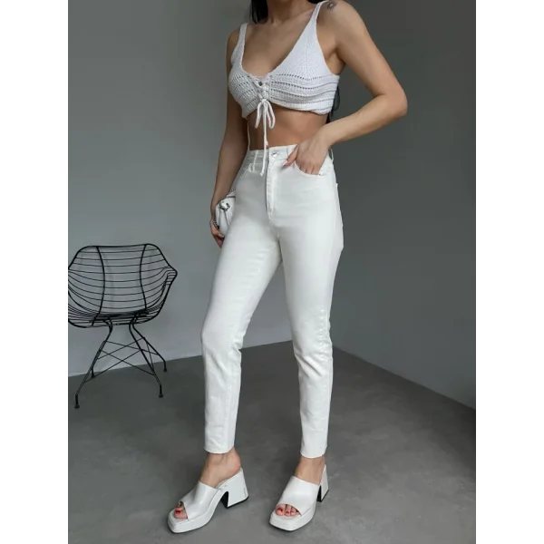 Kadın Yüksek Bel Skny Jeans Pantolon