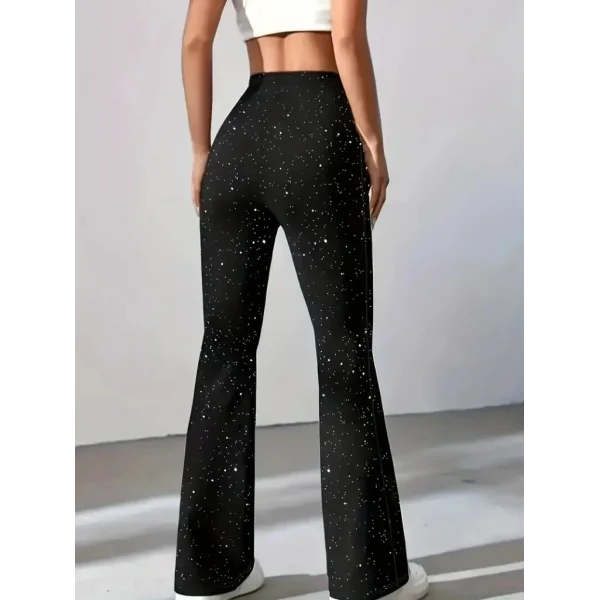 Kadın Yüksek Bel Taşlı Dalgıç Tayt