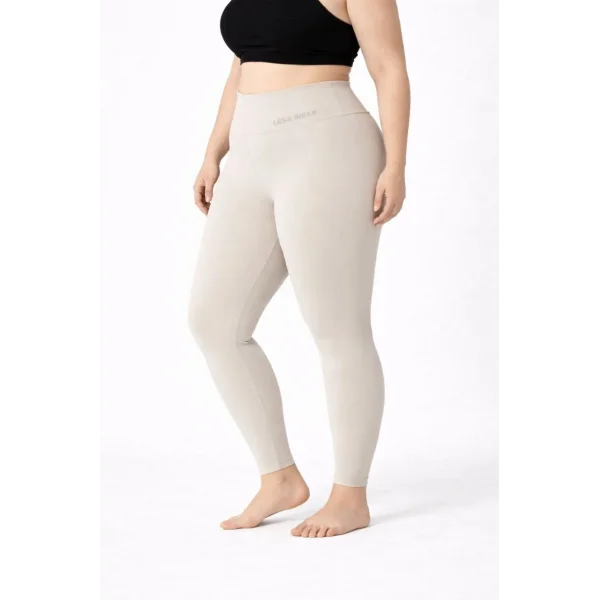 Kadın Yüksek Bel Toparlayıcı Likralı dalgıç Spor Tayt Esnek Battal Büyük Beden - Kahverengi