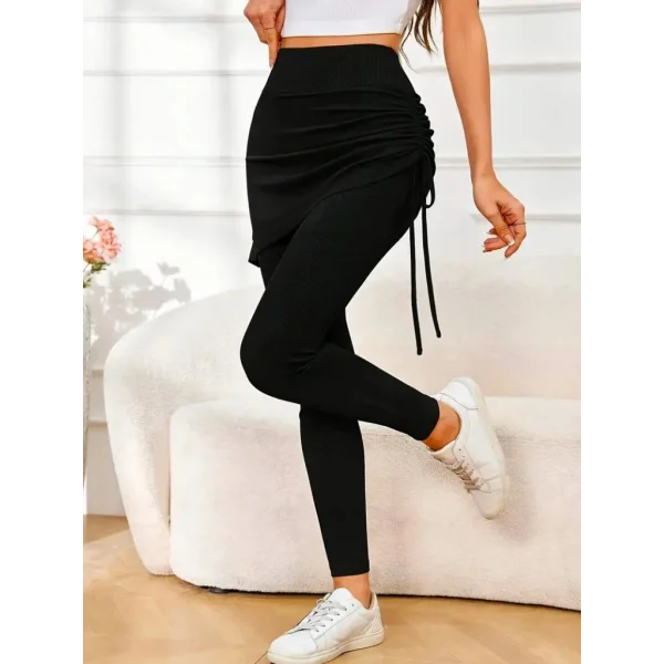 Kadın Yüksek Bel Yandan Büzgülü Alttan Uzun Kaşkorse Tayt Etek