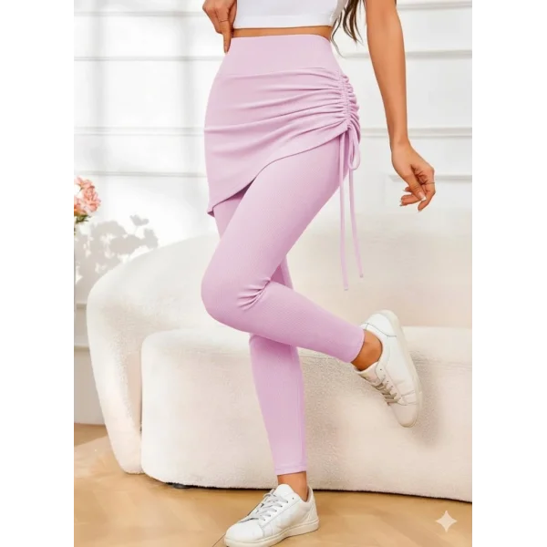 Kadın Yüksek Bel Yandan Büzgülü Alttan Uzun Kaşkorse Tayt Etek