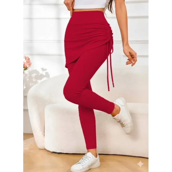 Kadın Yüksek Bel Yandan Büzgülü Alttan Uzun Kaşkorse Tayt Etek