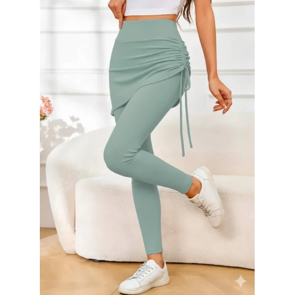 Kadın Yüksek Bel Yandan Büzgülü Alttan Uzun Kaşkorse Tayt Etek