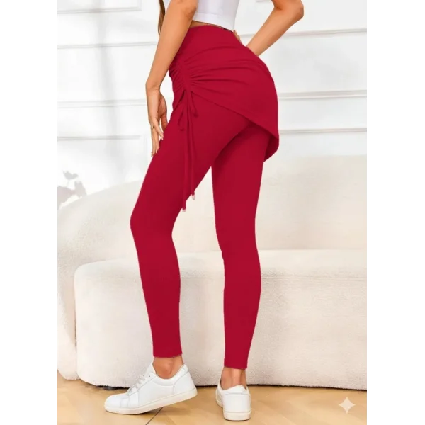 Kadın Yüksek Bel Yandan Büzgülü Alttan Uzun Kaşkorse Tayt Etek