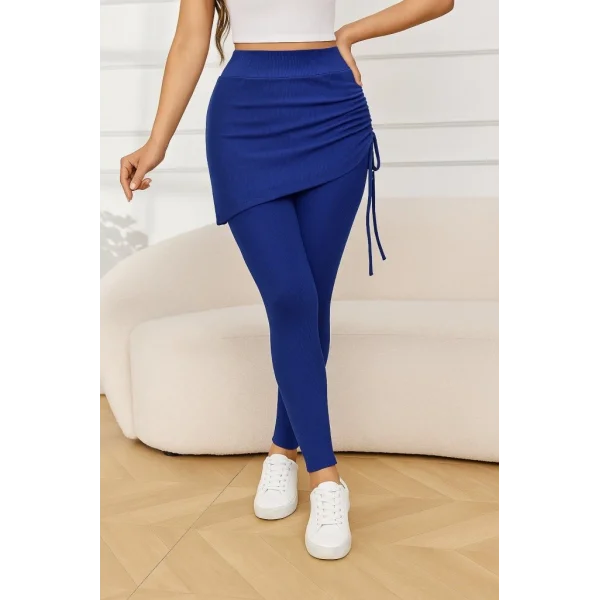 Kadın Yüksek Bel Yandan Büzgülü Alttan Uzun Kaşkorse Tayt Etek