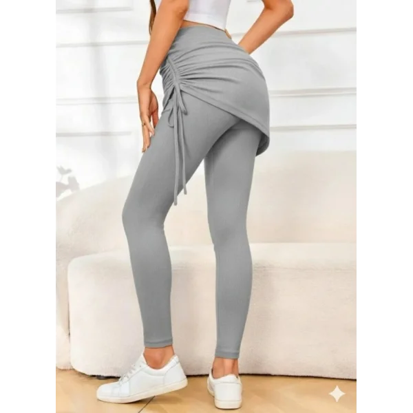 Kadın Yüksek Bel Yandan Büzgülü Alttan Uzun Kaşkorse Tayt Etek