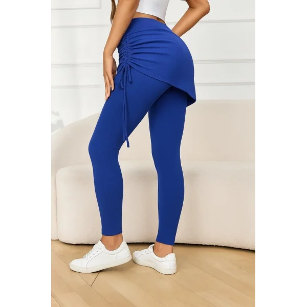 Kadın Yüksek Bel Yandan Büzgülü Alttan Uzun Kaşkorse Tayt Etek