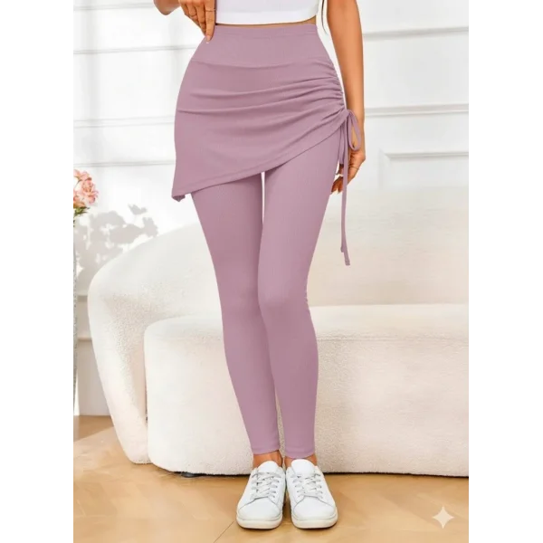 Kadın Yüksek Bel Yandan Büzgülü Alttan Uzun Kaşkorse Tayt Etek