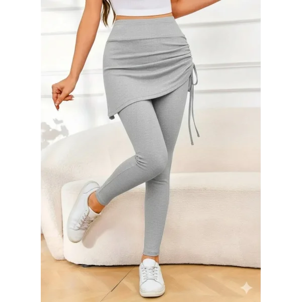 Kadın Yüksek Bel Yandan Büzgülü Alttan Uzun Kaşkorse Tayt Etek