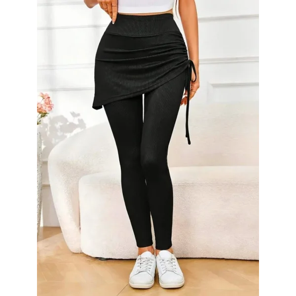 Kadın Yüksek Bel Yandan Büzgülü Alttan Uzun Kaşkorse Tayt Etek