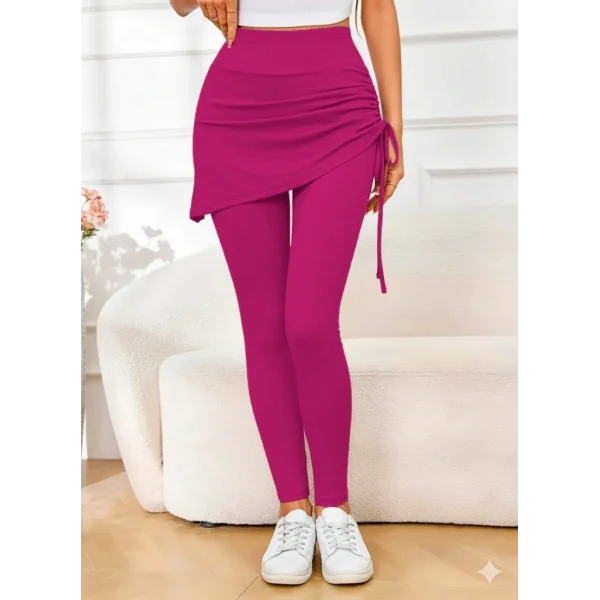 Kadın Yüksek Bel Yandan Büzgülü Alttan Uzun Kaşkorse Tayt Etek