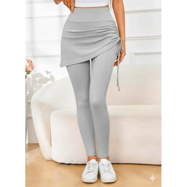 Kadın Yüksek Bel Yandan Büzgülü Alttan Uzun Kaşkorse Tayt Etek