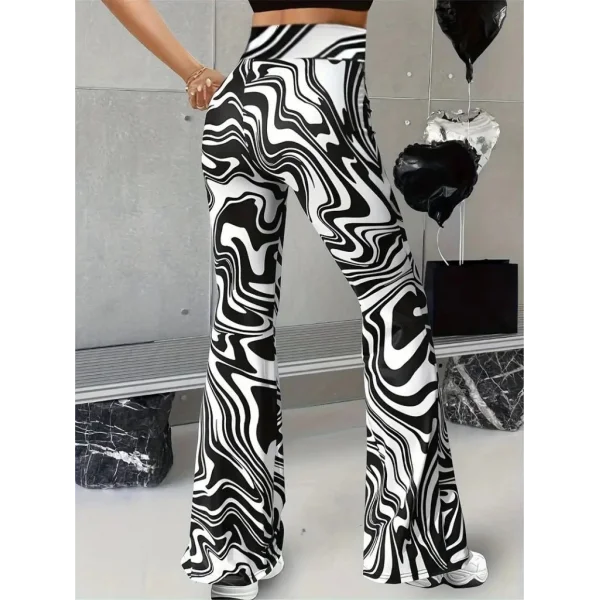 Kadın Yüksek Bel Zebra Desenli Tayt