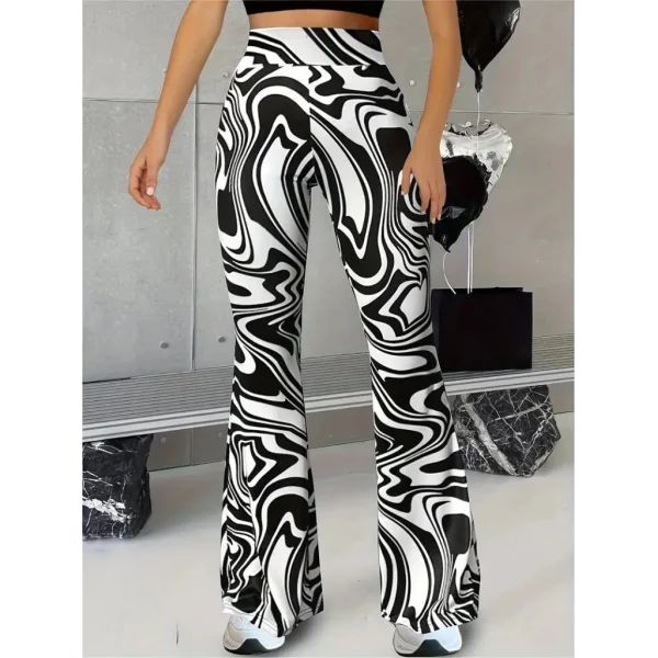 Kadın Yüksek Bel Zebra Desenli Tayt