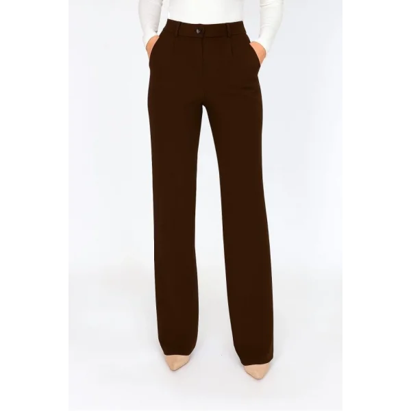 Kadın Yüksel Bel Full Likralı Palazzo Pantolon