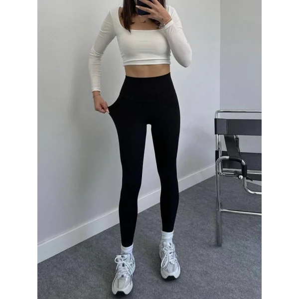 Kadın Yüksel Bel Korse Detay Toparlayıcı Tayt