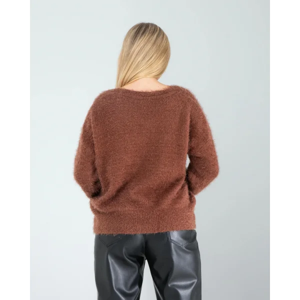 Kahve Sakal Triko Hırka