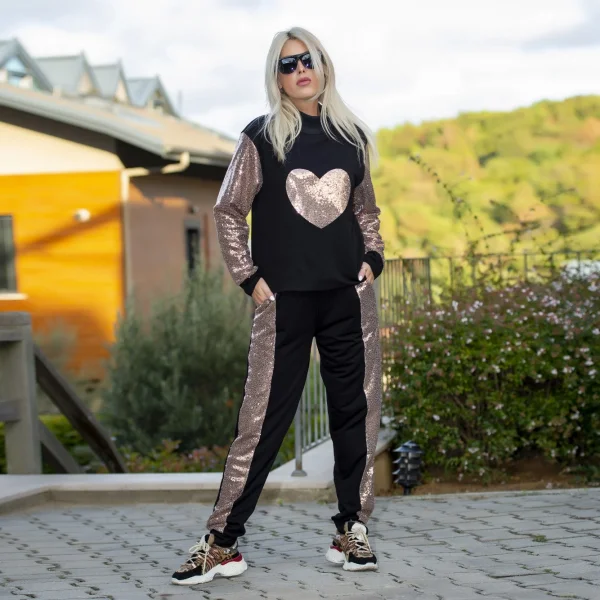 Kalp Pul Payet Detay Janes Iki Iplik Takım