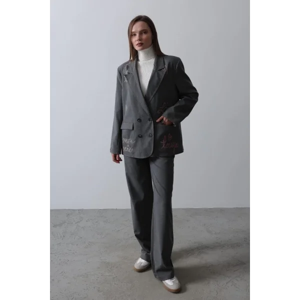 Kalpli Ceket Takım  Antrasit
