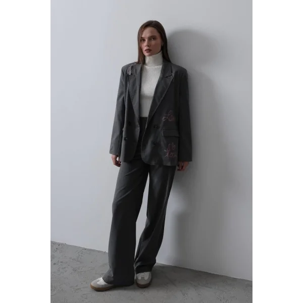 Kalpli Ceket Takım  Antrasit