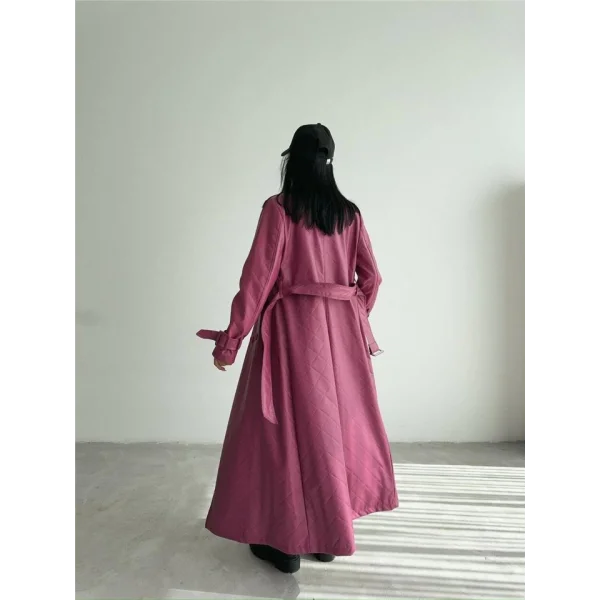 KAPİTONE DERİ TRENCH - Fuşya