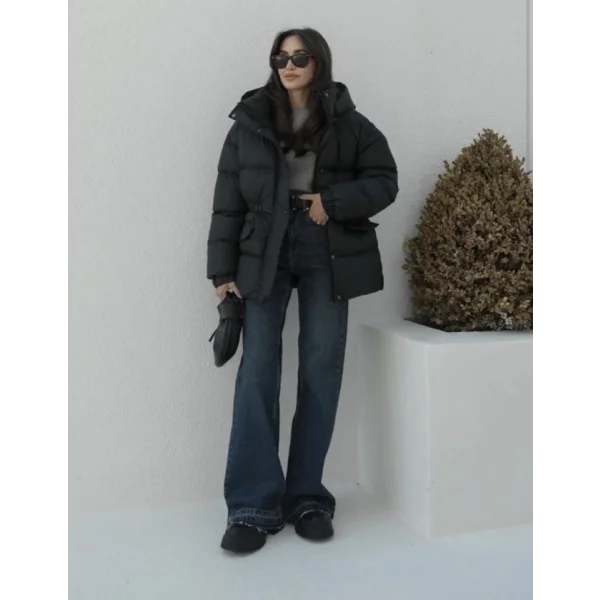 Kapüşonlu Bomber Ceket ont  iyah