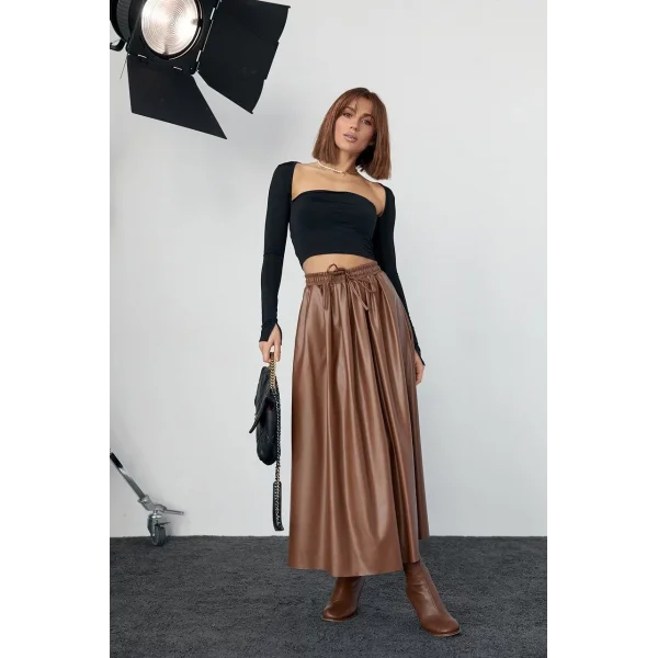 Kara Yaka Uzun Kollu Crop - Siyah