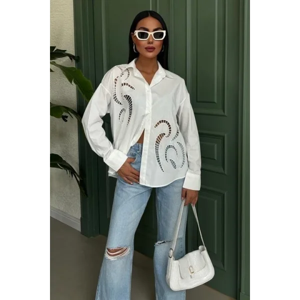 Karlie Brode Nakışlı Gömlek 3369-08