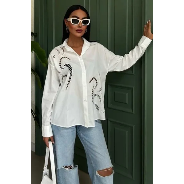 Karlie Brode Nakışlı Gömlek 3369-08