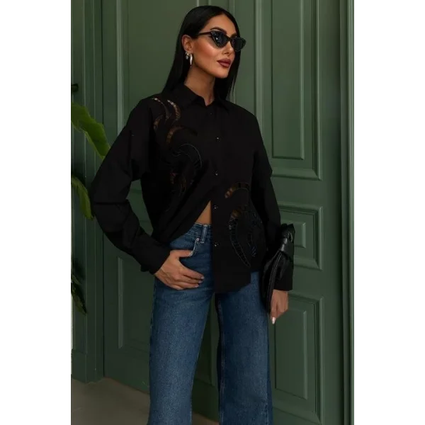 Karlie Brode Nakışlı Gömlek 3369-08