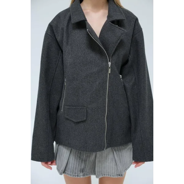 Kaşe Biker  Antrasit