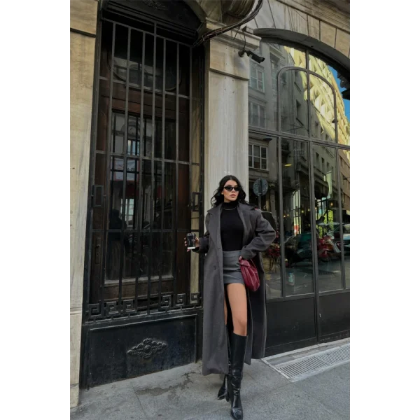 KAŞE KABAN MAXİ  Antrasit