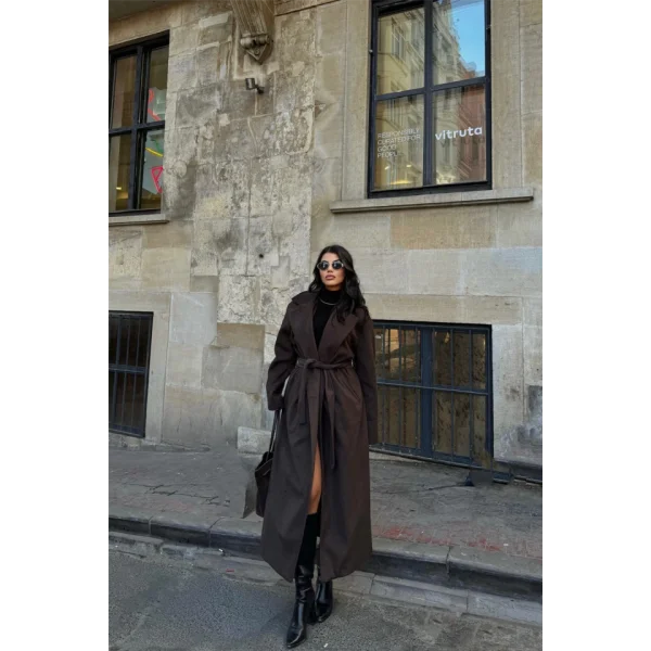 KAŞE KABAN MAXİ  Kahverengi