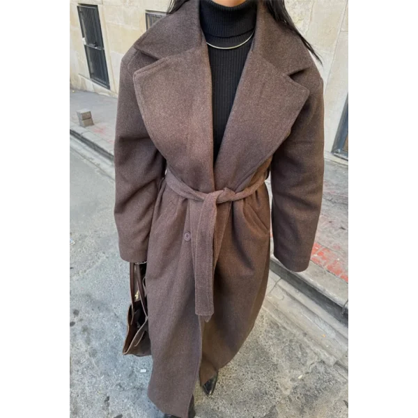 KAŞE KABAN MAXİ  Kahverengi