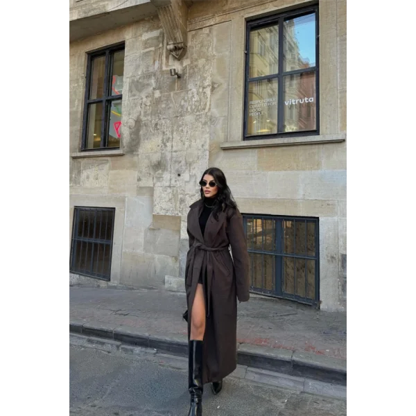 KAŞE KABAN MAXİ  Kahverengi