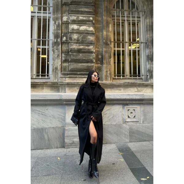 KAŞE KABAN MAXİ  Siyah