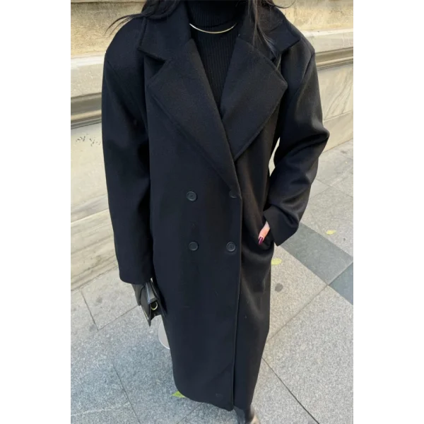 KAŞE KABAN MAXİ  Siyah