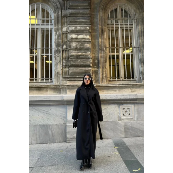 KAŞE KABAN MAXİ  Siyah