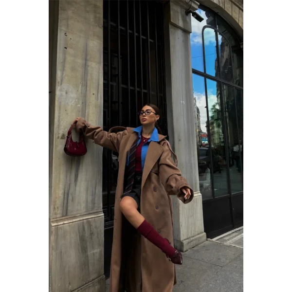 KAŞE KALIN KABAN UZUN  Bej